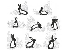 Stickserie - Bunnies in the garden
